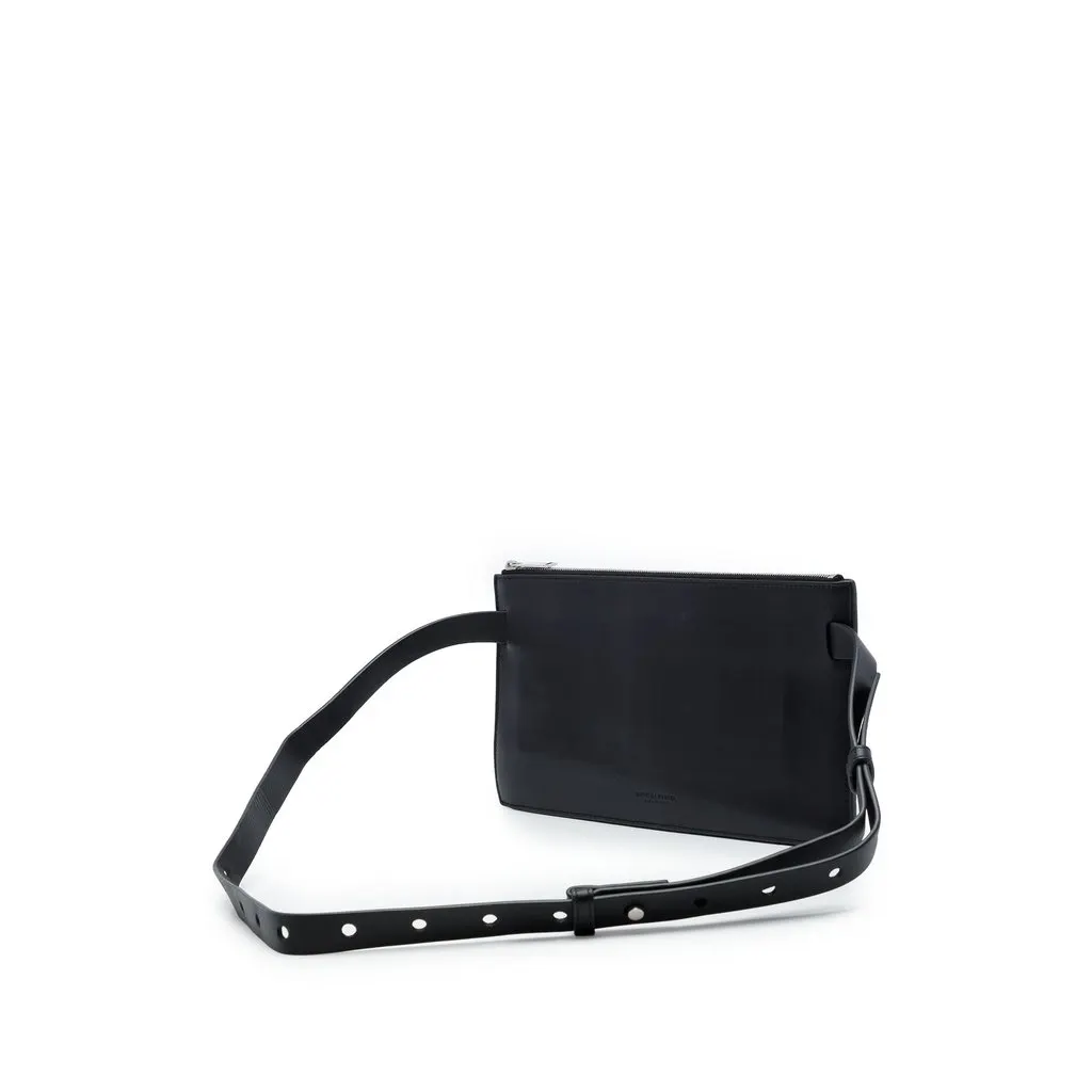 Bottega Veneta Nappa Intrecciato Belt Bag Black Leather Very good - Back View