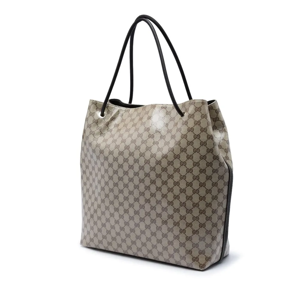 Gucci Large GG Crystal Gifford Tote Beige Canvas Very good - Back View