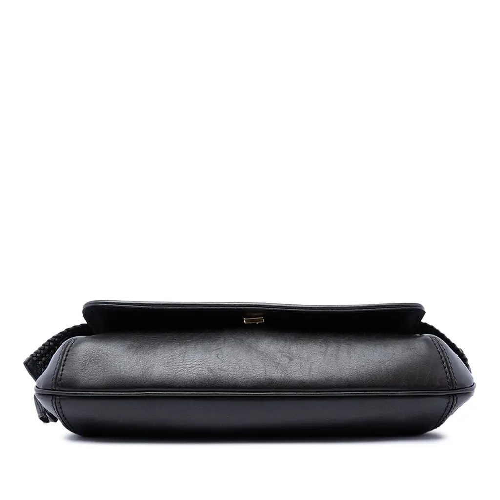 Gucci Calfskin Shoulder Bag Black Leather Very good - Inside View