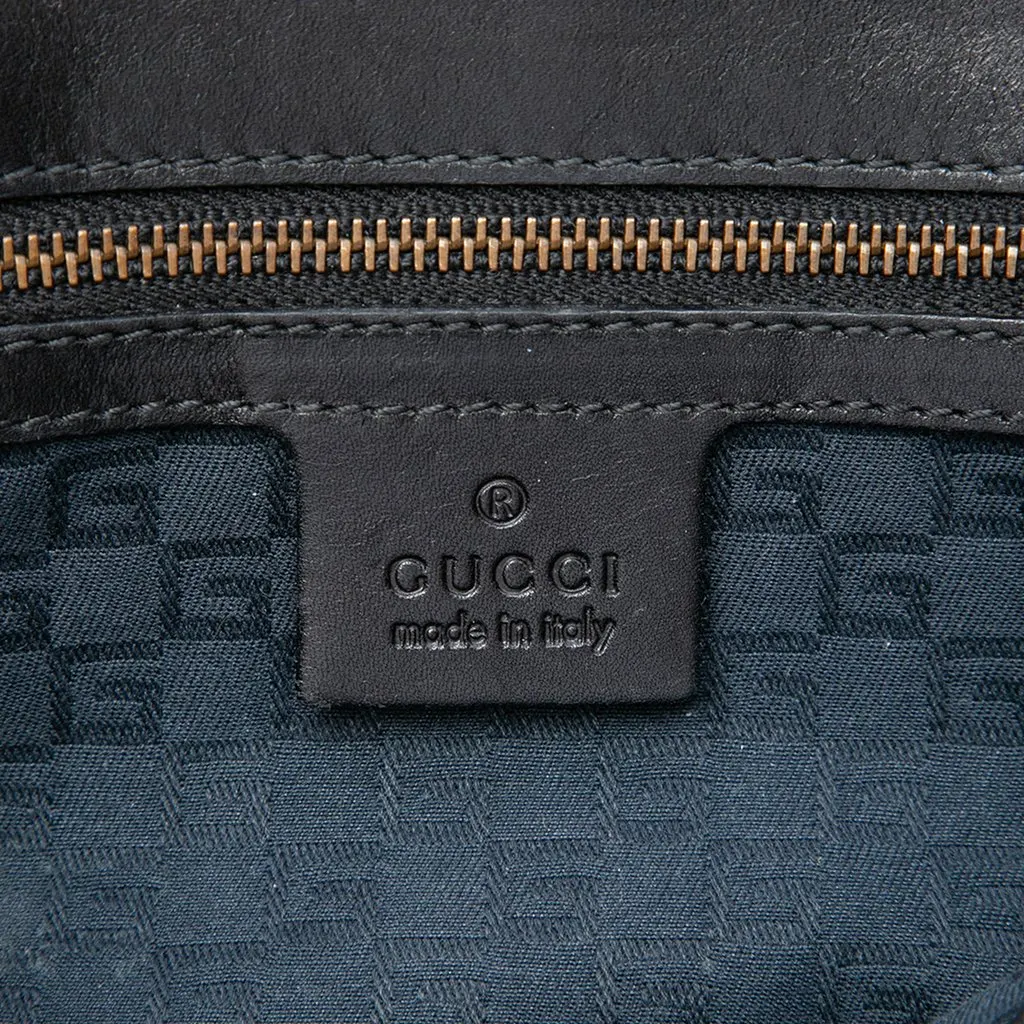 Gucci Calfskin Shoulder Bag Black Leather Very good - Box View