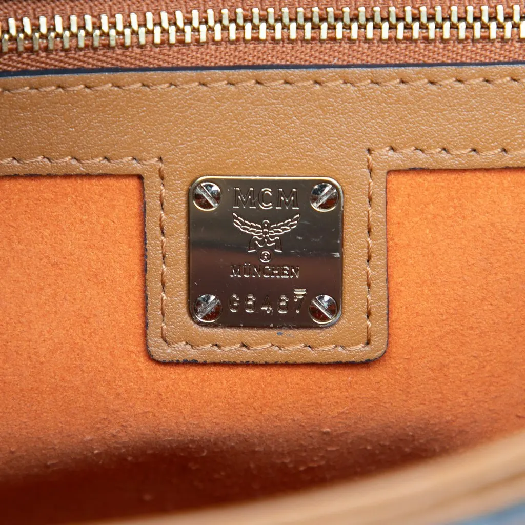 MCM Medium Visetos Coated Canvas Patricia Top Handle Bag Brown Very good - Box View