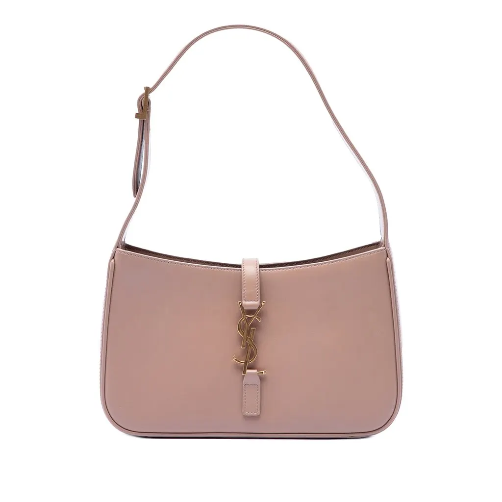 Saint Laurent Smooth Calfskin Le 5 a 7 Brown Leather Very good - Front View