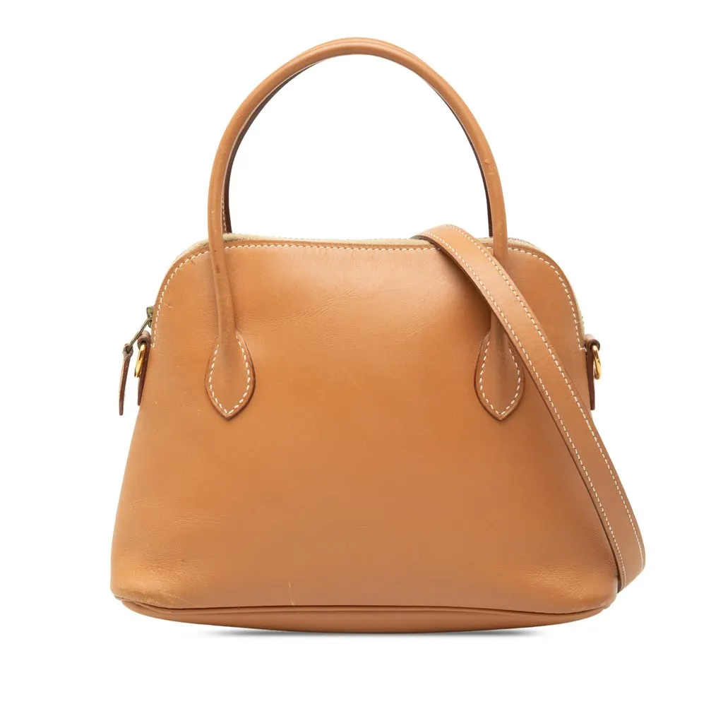 Hermès Mini Box Calf Bolide Brown Leather Very good - Front View