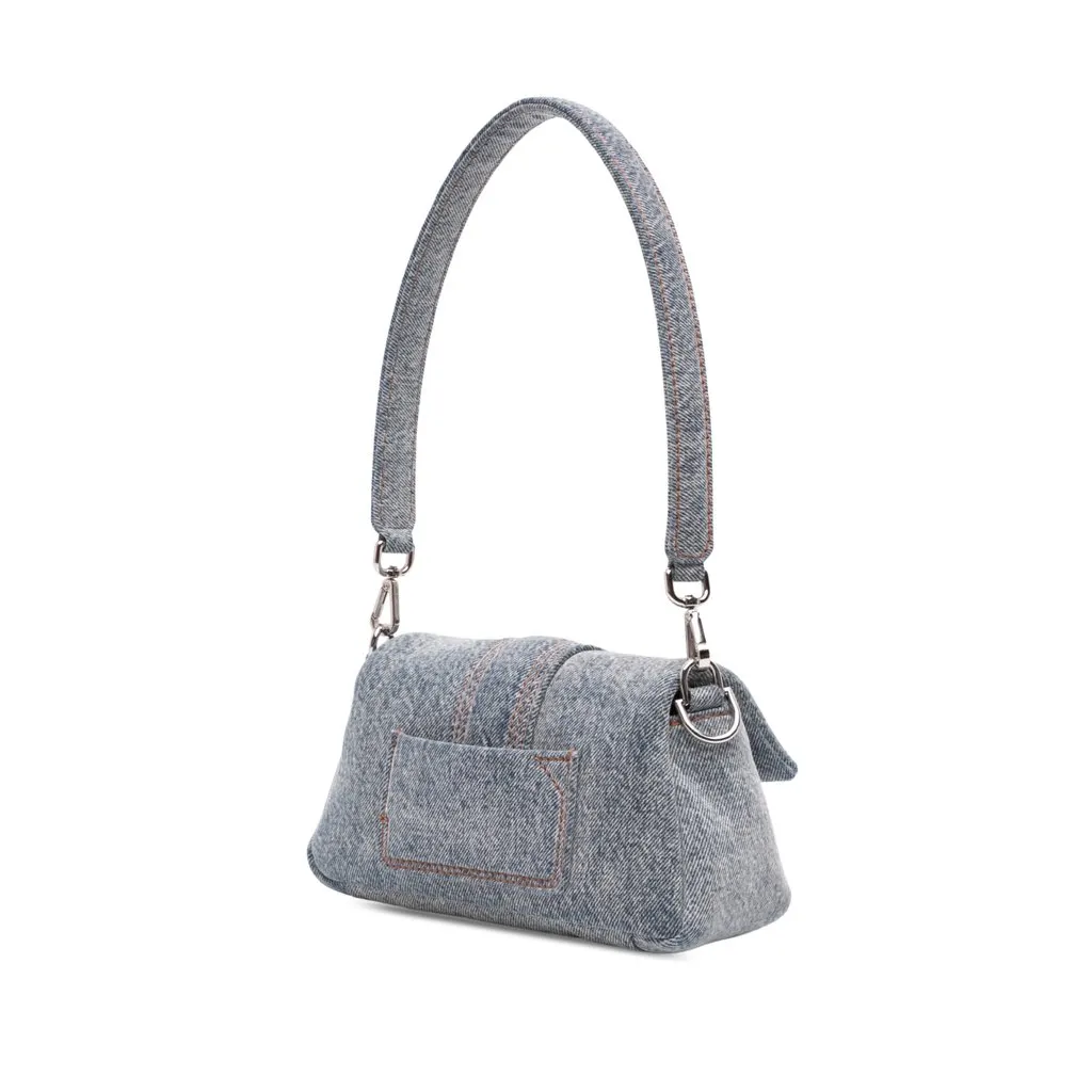 Jacquemus Small Padded Denim Le Bambimou Satchel Blue Denim Very good - Back View