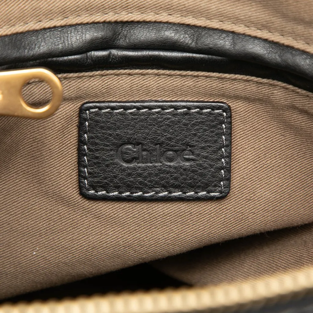 Chloé Medium Grained Leather Marcie Satchel Black Leather Very good - Box View
