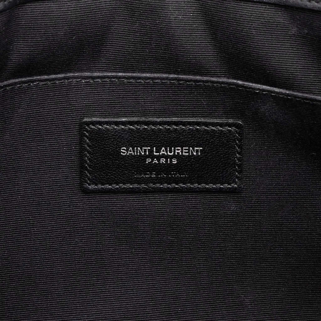 Saint Laurent Chevron Leather Monogram Document Holder Black Leather Good - Box View