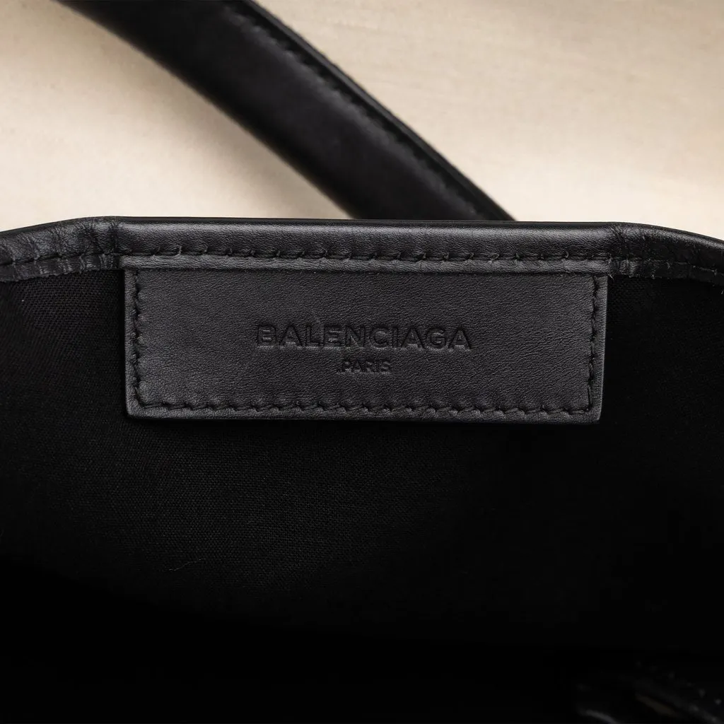 Balenciaga Canvas Navy Cabas Tote L White Canvas Good - Box View