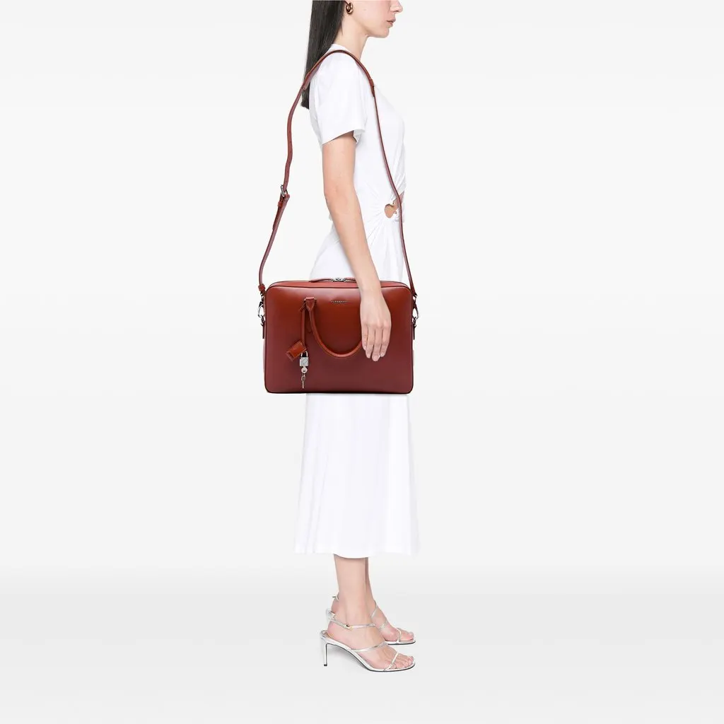 Burberry Leather Barrow Business Bag Brown Leather Very good - Box View