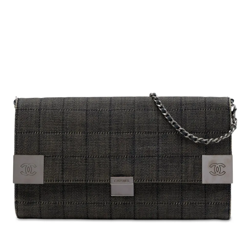 Chanel CC Chocolate Bar Denim Flap MultiColor Very good - Front View