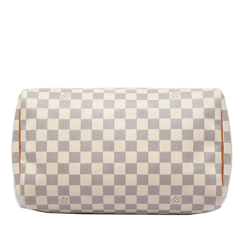 Louis Vuitton Damier Azur Speedy 30 White Good - Inside View