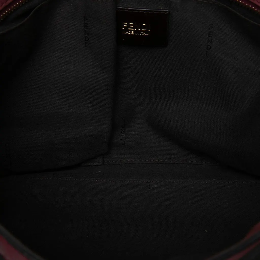 Fendi Large Pequin Canvas Satchel Brown Canvas Very good - Model View