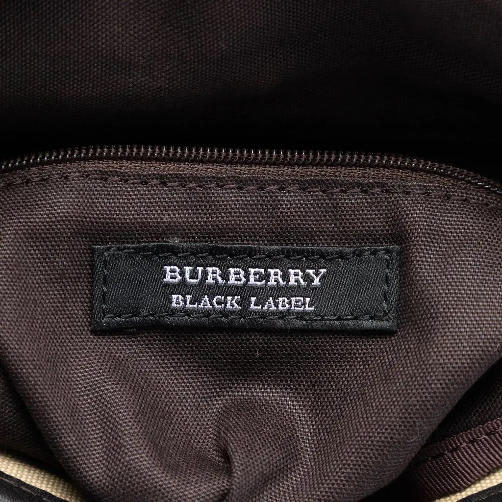 Burberry Nova Check Trimmed Canvas Crossbody Beige Very good - Box View