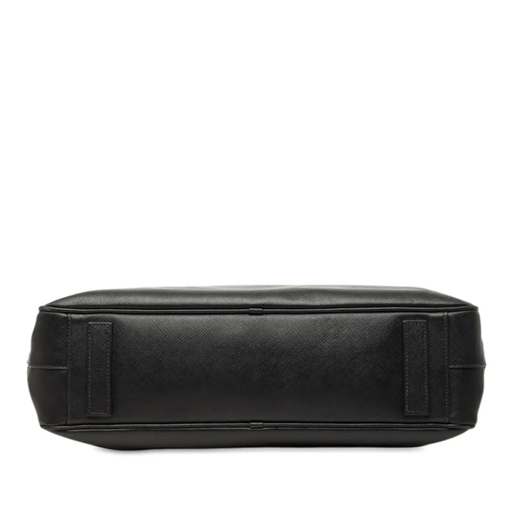 Prada Saffiano Business Bag Black Leather Very good - Inside View