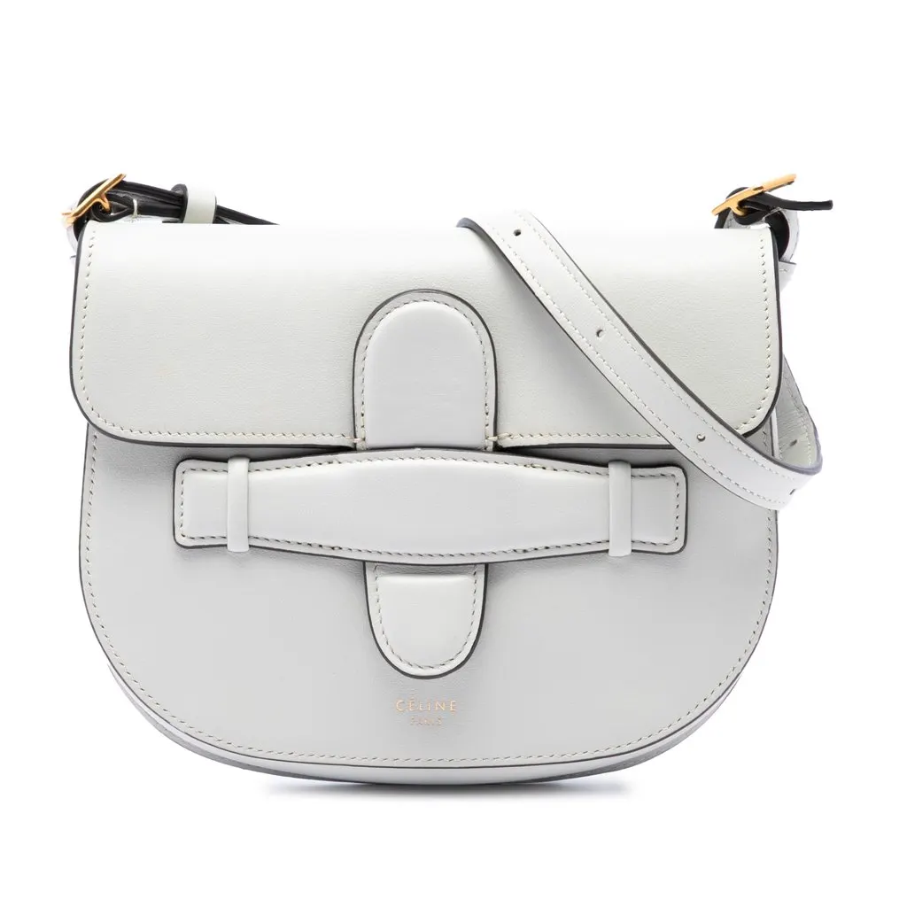 Celine Mini Smooth Calfskin Symmetrical Convertible Bag Grey Leather Good - Front View