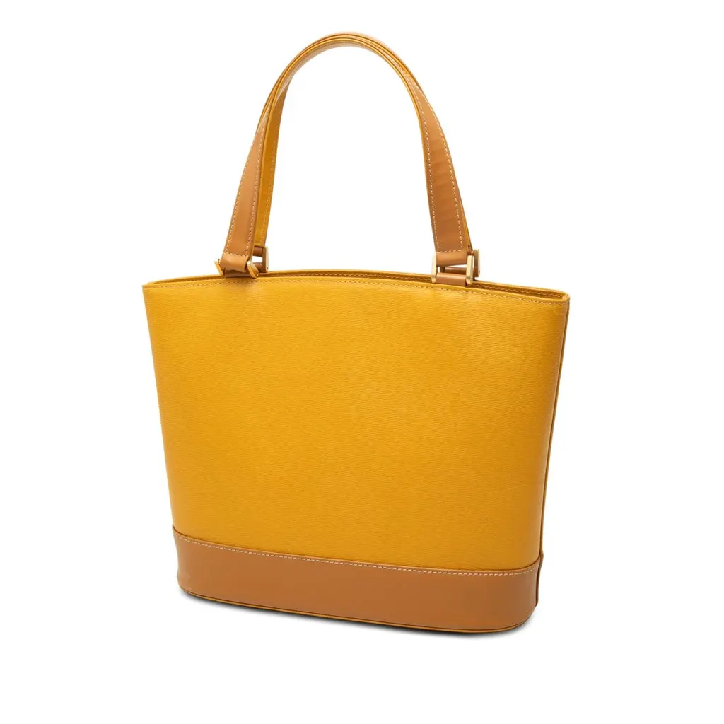 Burberry Leather Handbag Yellow Leather Very good - Back View