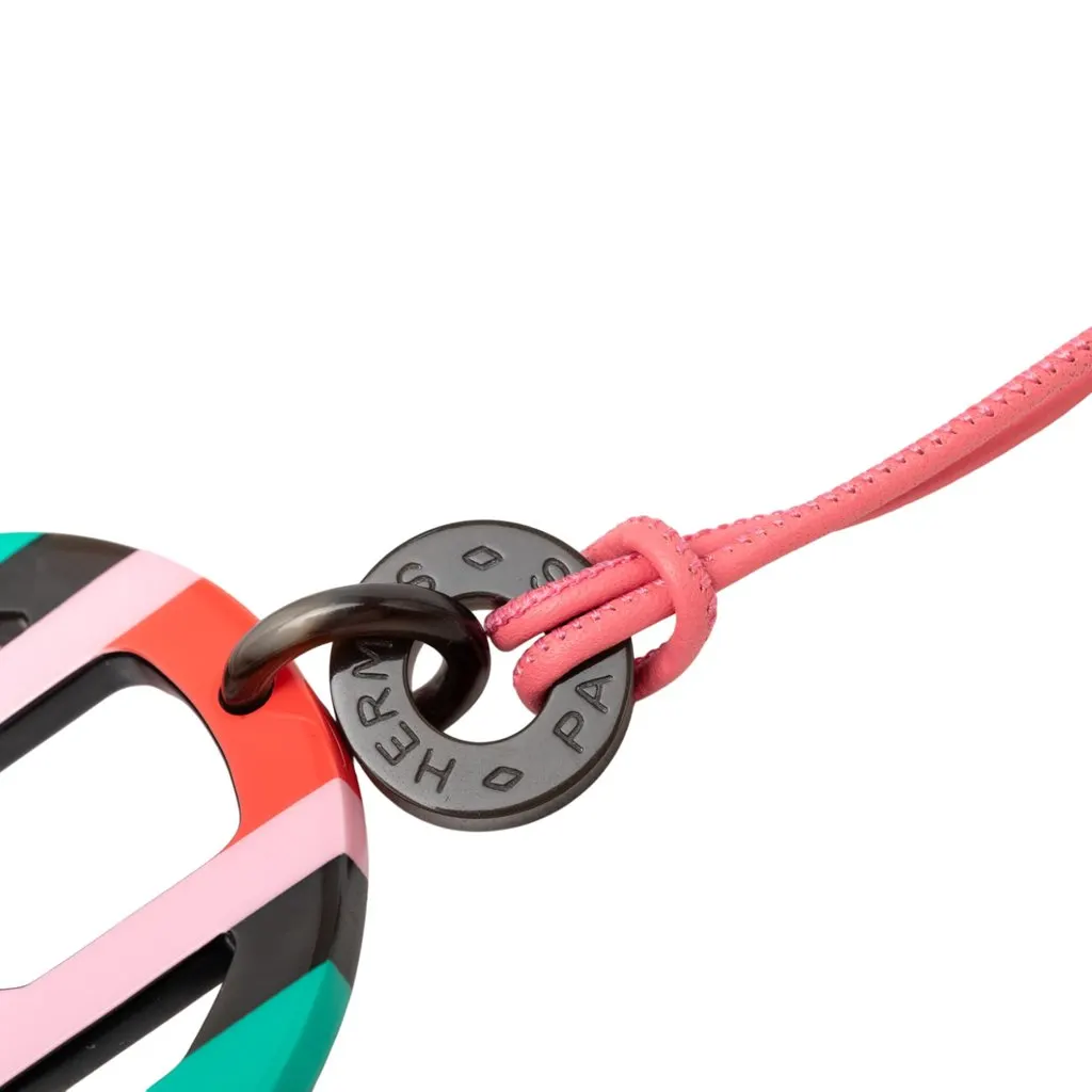 Hermès Buffalo Horn H Equipe Pendant Necklace MultiColor Very good - Model View