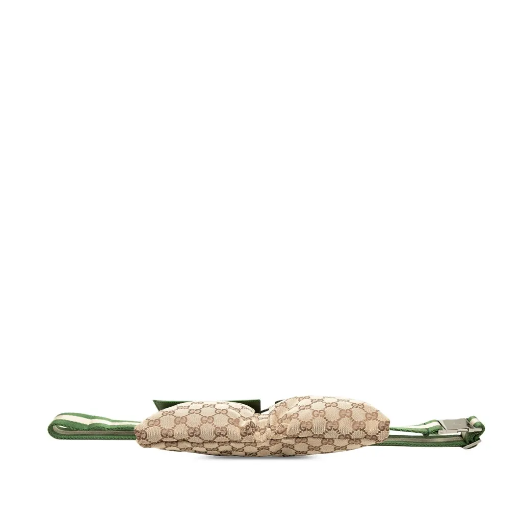 Gucci GG Canvas Web Double Pocket Belt Bag Beige Canvas Very good - Inside View