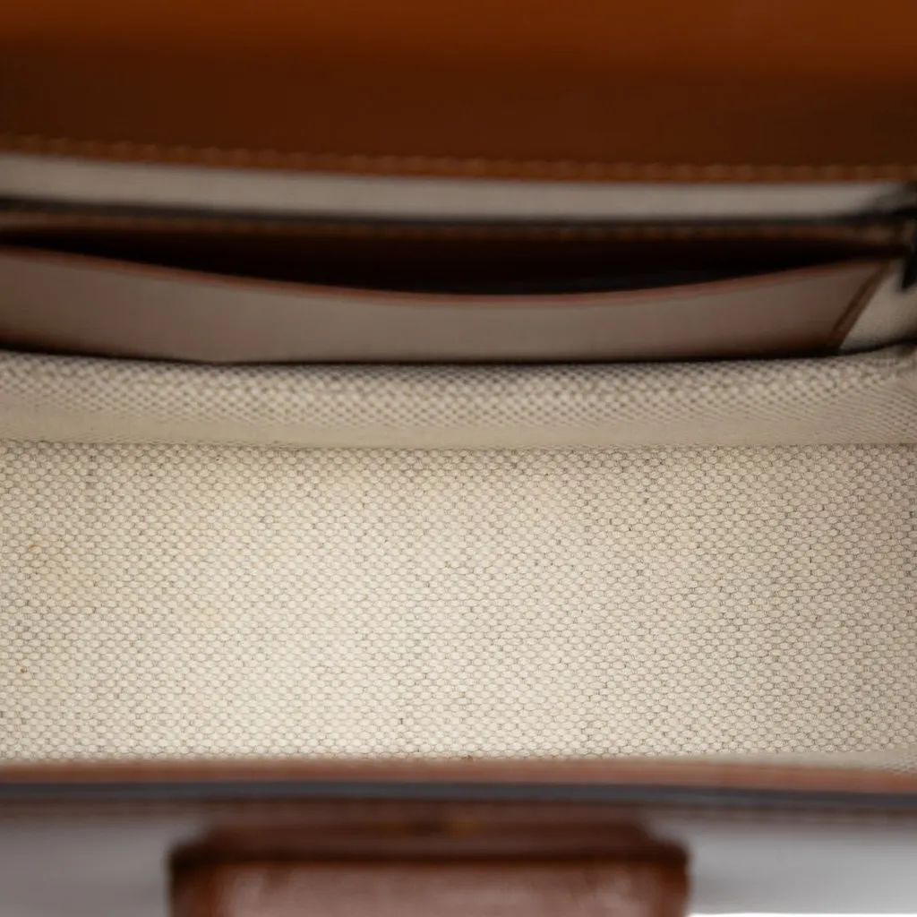 Gucci Mini Calfskin 1947 Bamboo Top Handle Bag Brown Leather Very good - Model View