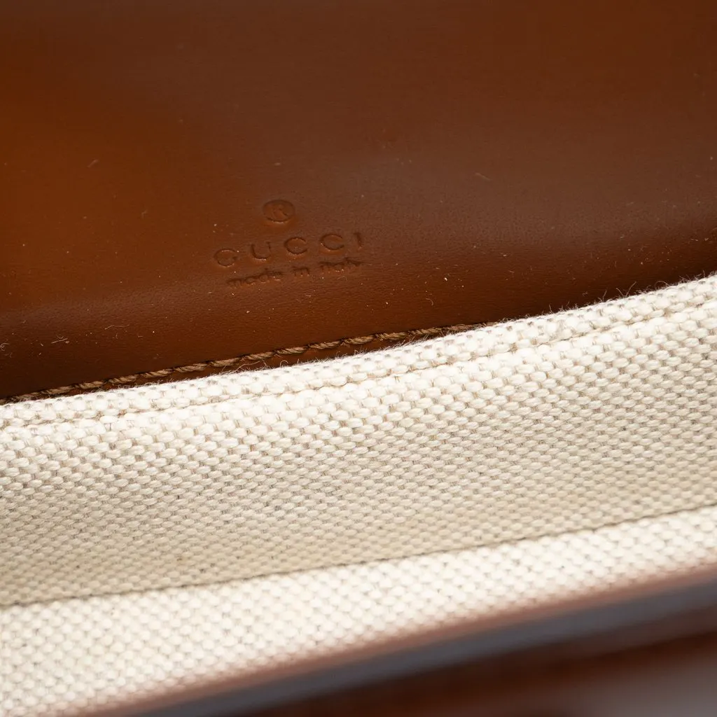 Gucci Mini Calfskin 1947 Bamboo Top Handle Bag Brown Leather Very good - Box View