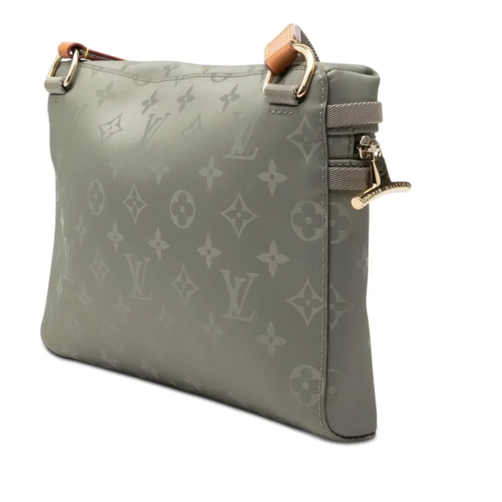 Louis Vuitton Monogram Titanium Messenger PM Grey Good - Back View