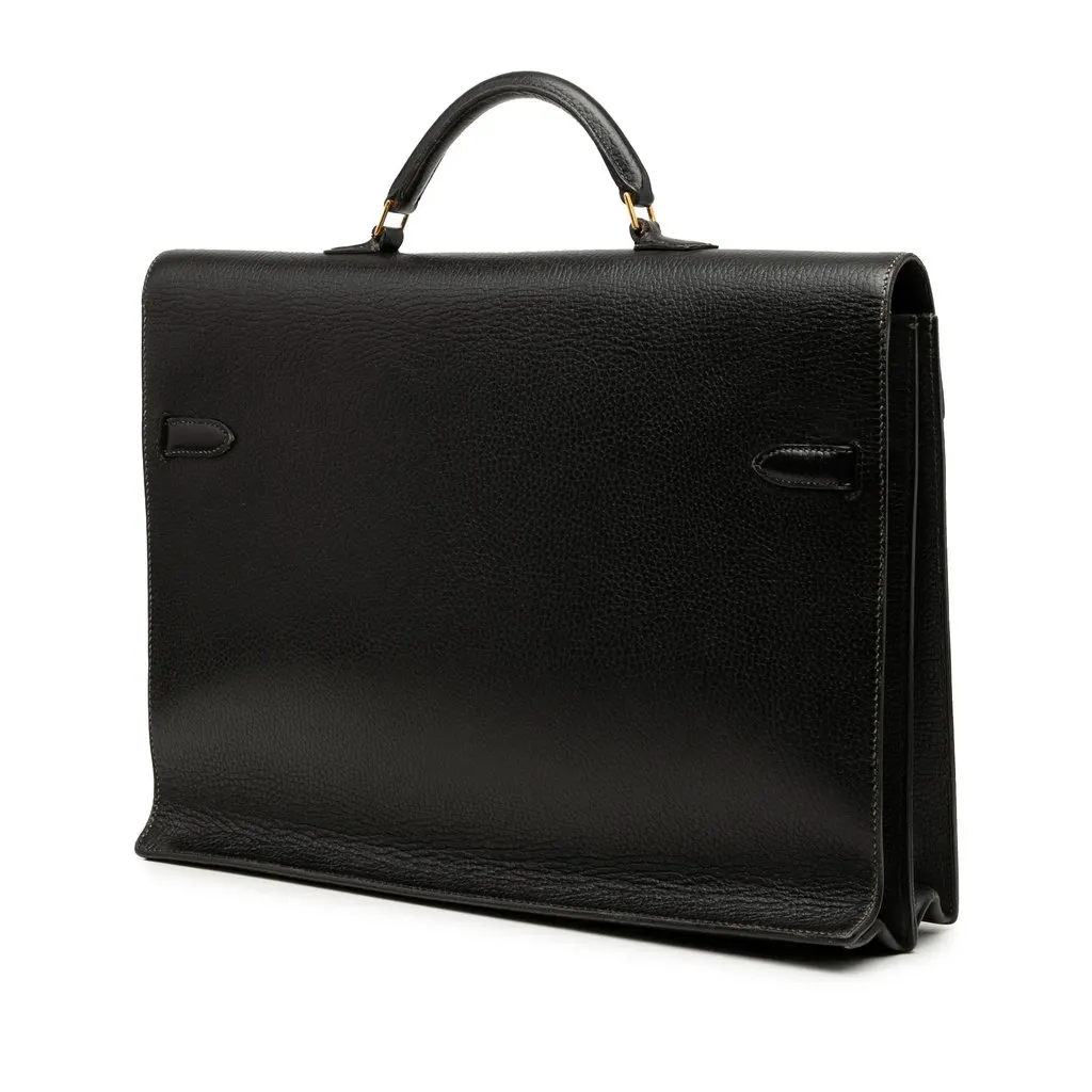 Hermès Ardennes Kelly Depeches 38 Black Leather Very good - Back View