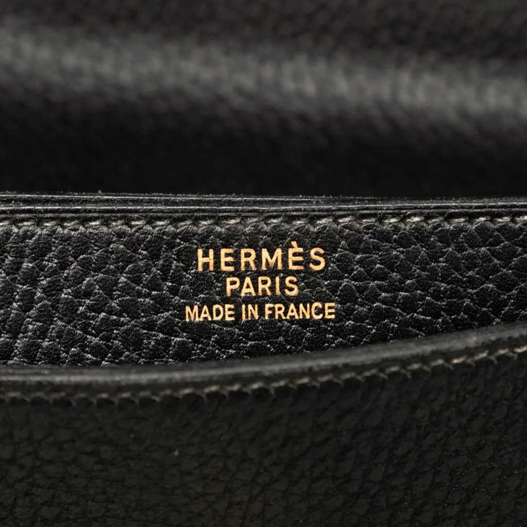 Hermès Ardennes Kelly Depeches 38 Black Leather Very good - Box View