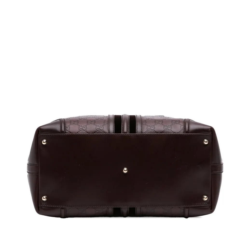 Gucci Guccissima Treasure Boston Bag Brown Leather Very good - Inside View