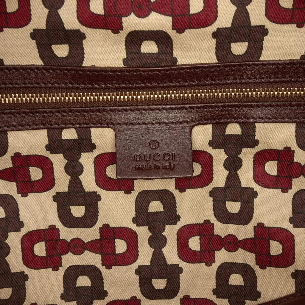 Gucci Guccissima Treasure Boston Bag Brown Leather Very good - Box View