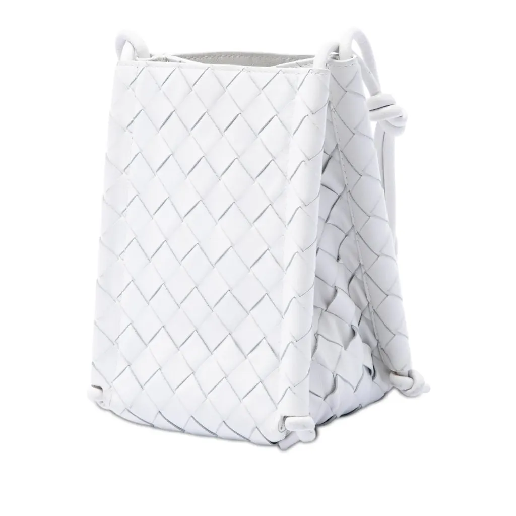 Bottega Veneta Nappa Intrecciato Phone Holder White Leather Very good - Back View