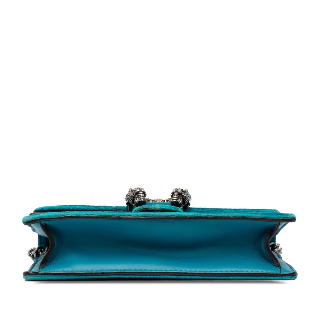 Gucci Mini Velvet Dionysus Crossbody Blue Velvet Very good - Inside View