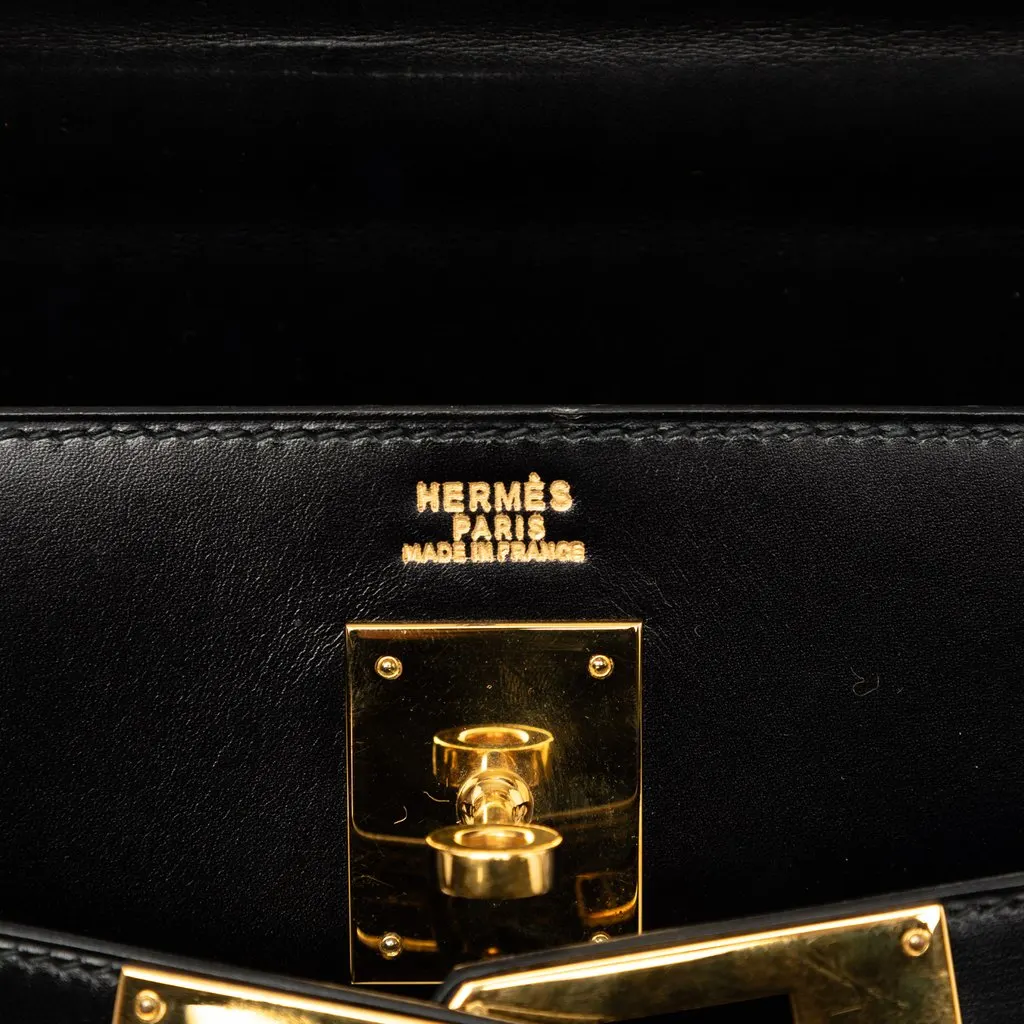 Hermès Box Calf Kelly Sellier 32 Black Leather Very good - Box View
