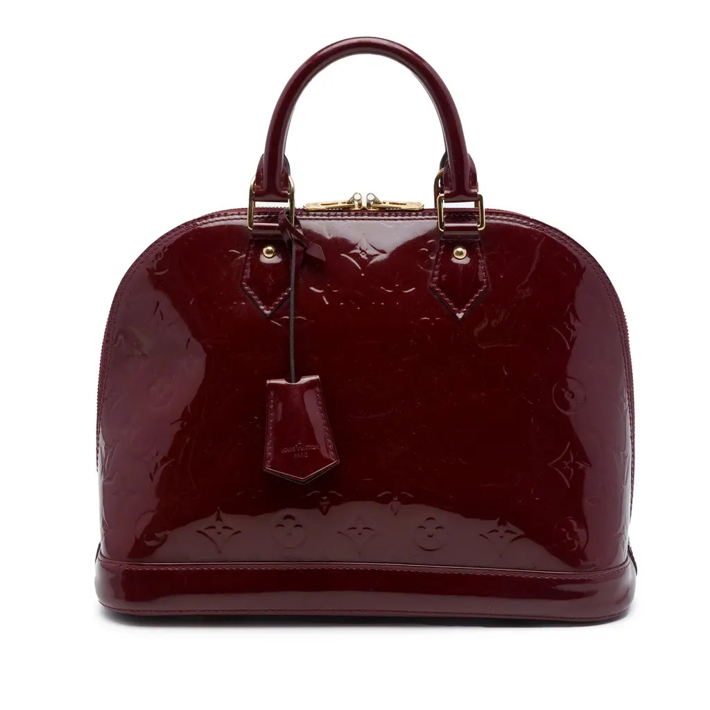 Louis Vuitton Monogram Vernis Alma PM Red Leather Very good - Front View