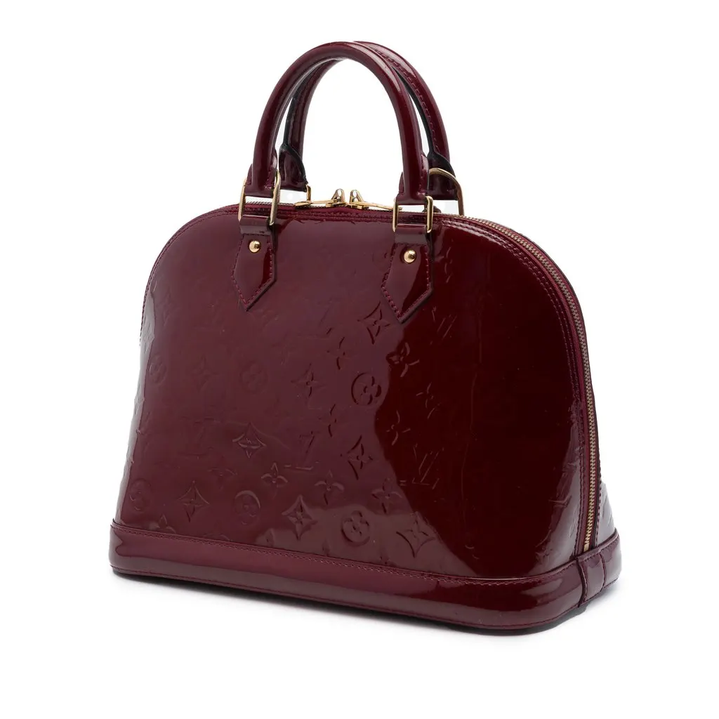 Louis Vuitton Monogram Vernis Alma PM Red Leather Very good - Back View