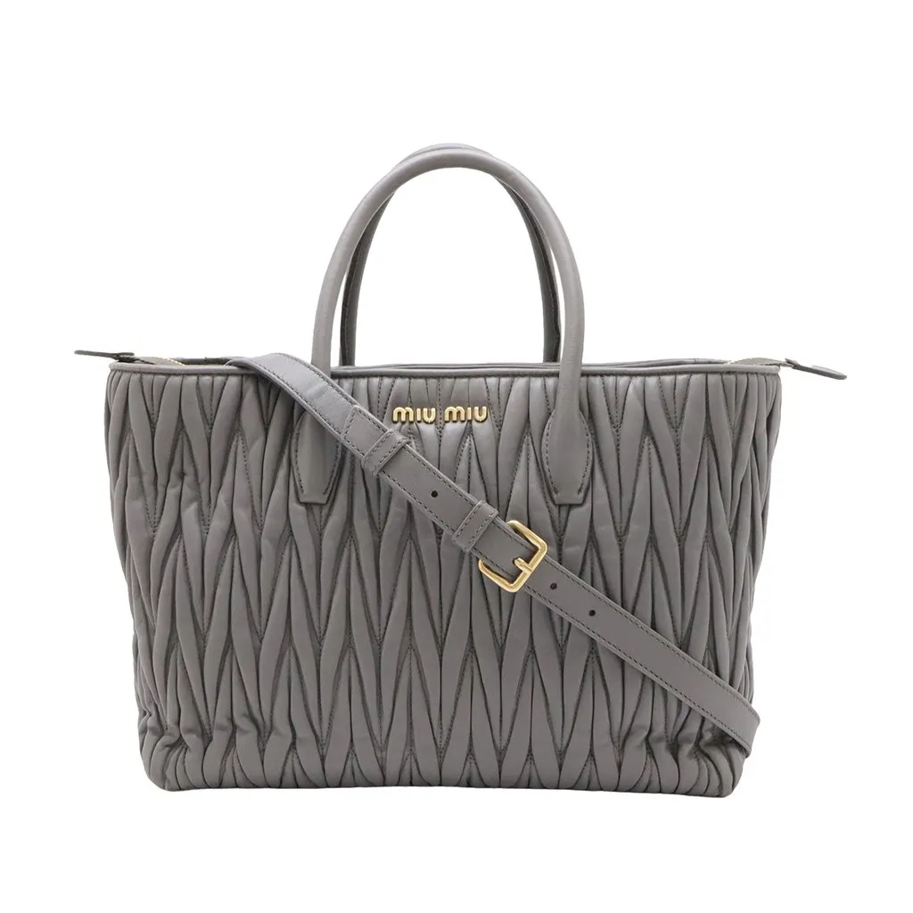Miu Miu Matelasse Nappa Satchel MultiColor Leather Very good - Front View