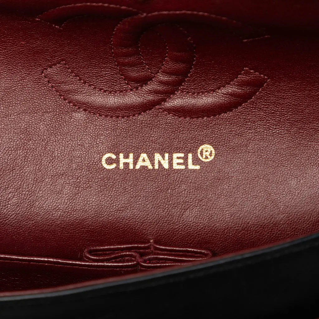 Chanel Medium Classic Lambskin Double Flap Black Leather Very good - Box View