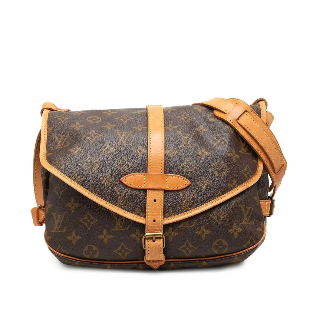 Louis Vuitton Monogram Saumur 30 Brown Good - Front View