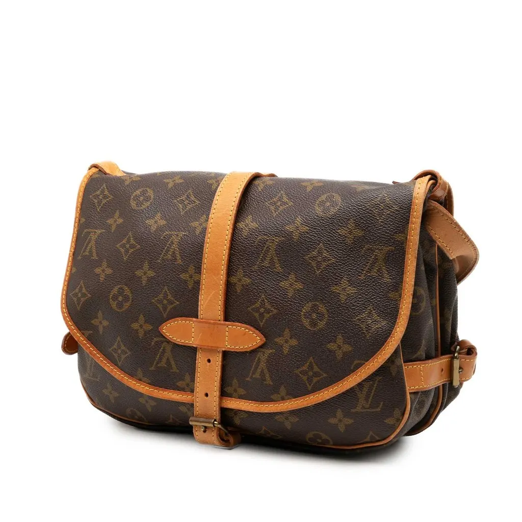 Louis Vuitton Monogram Saumur 30 Brown Good - Back View