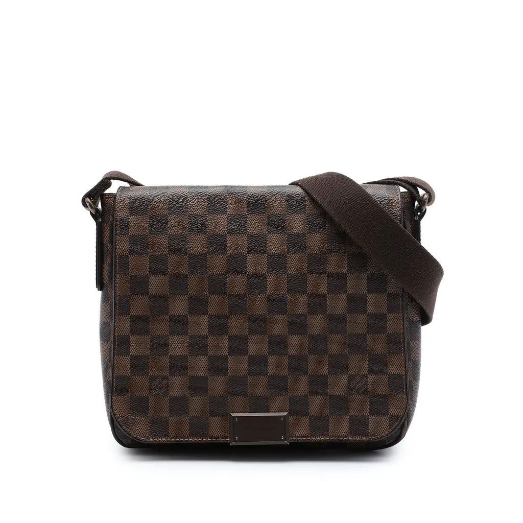 Louis Vuitton Damier Ebene District PM Brown Canvas Very good - Front View