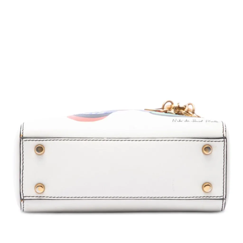 Dior DiorAmour Niki De Saint Phalle Mini Calfskin Love Lady Dior White Leather Good - Inside View