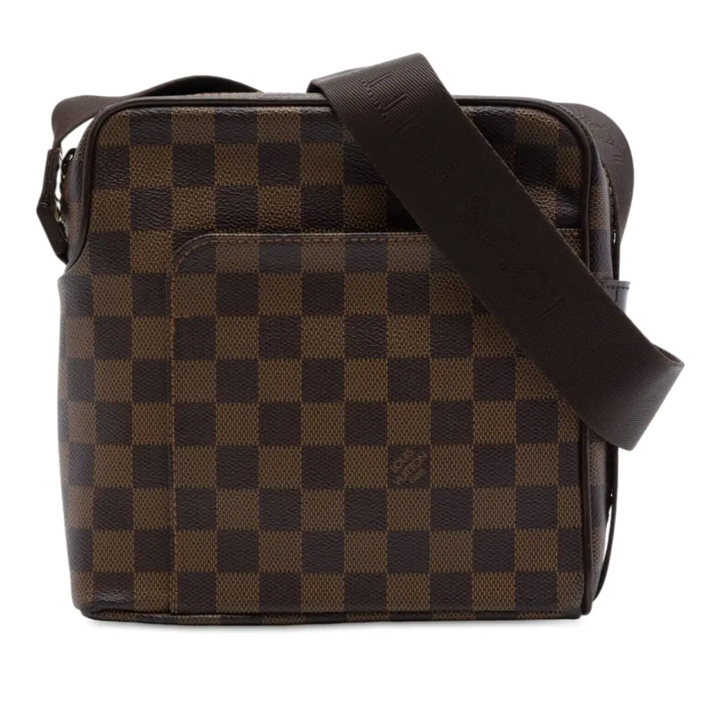 Louis Vuitton Damier Ebene Olav PM Brown Canvas Very good - Front View