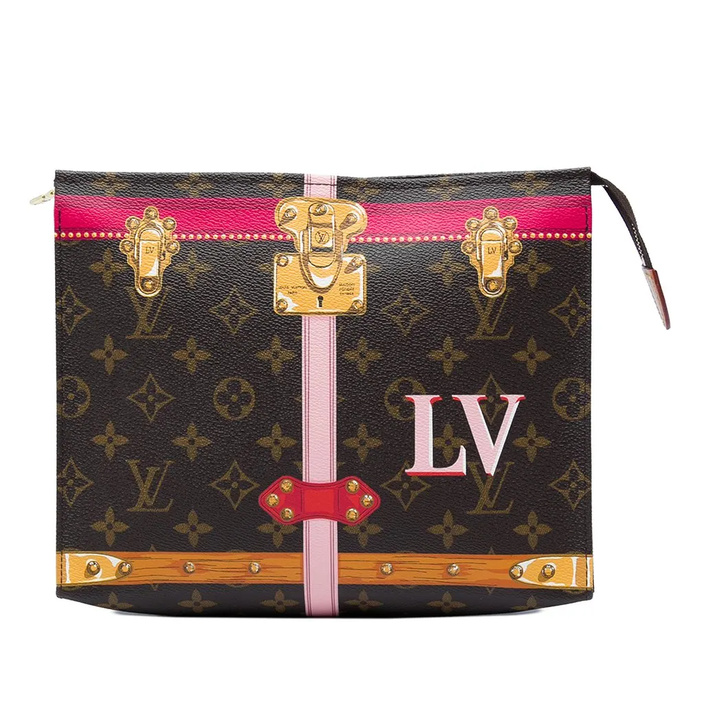 Louis Vuitton Monogram Summer Trunks Toiletry Pouch 26 Brown Very good - Front View