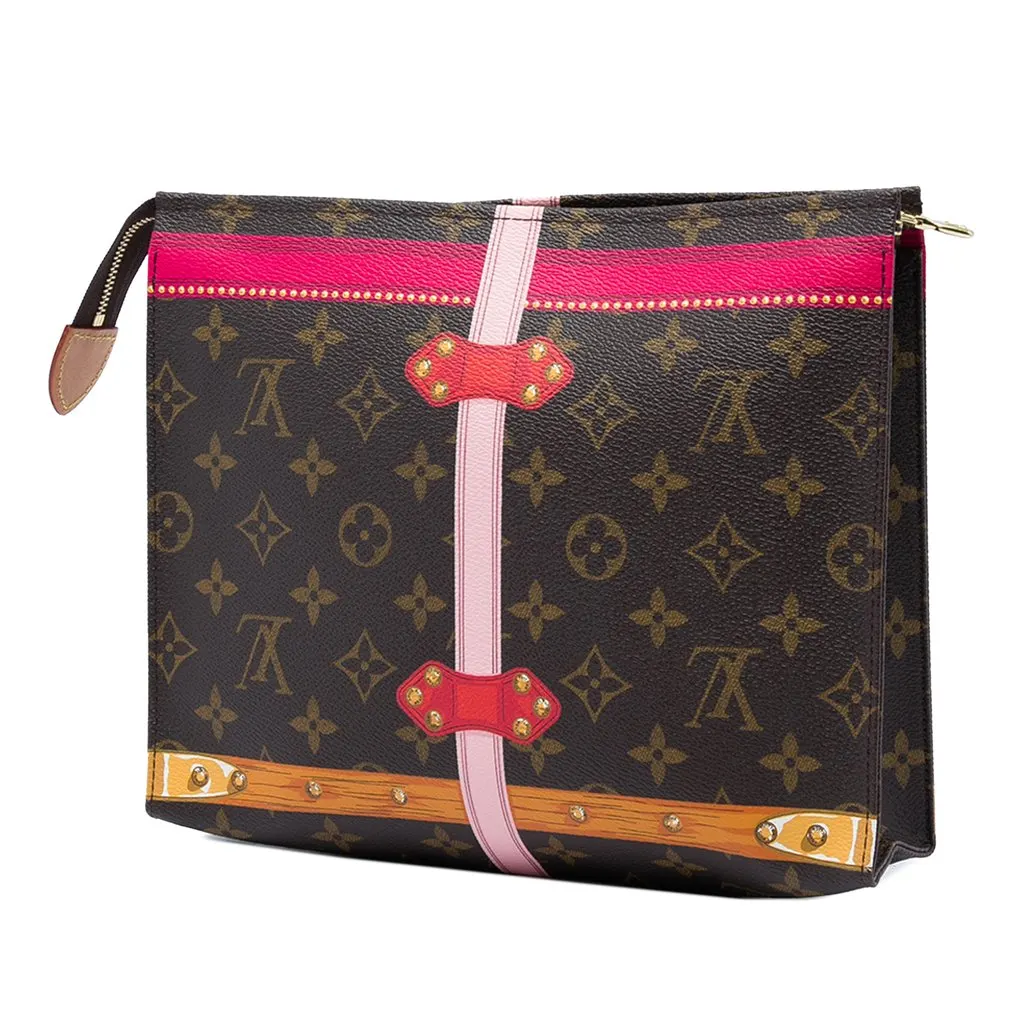 Louis Vuitton Monogram Summer Trunks Toiletry Pouch 26 Brown Very good - Back View