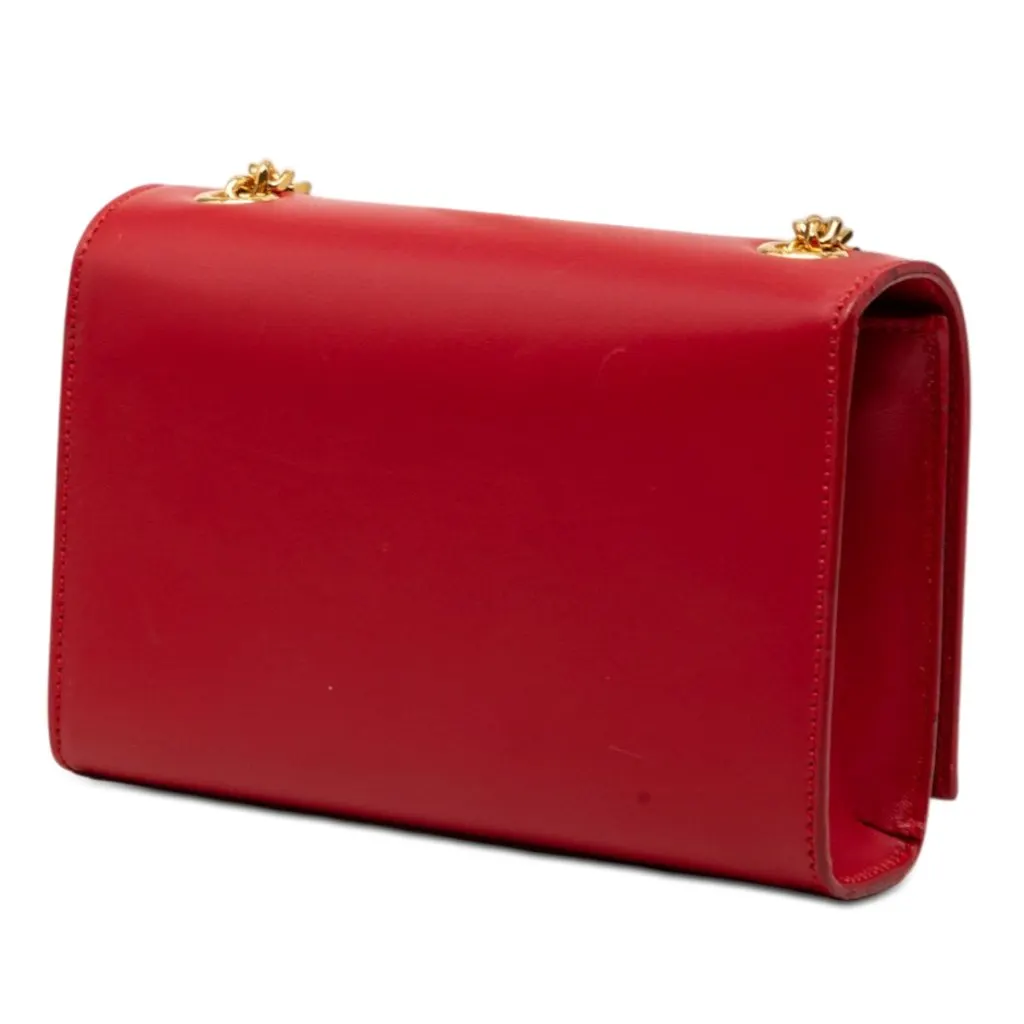 Saint Laurent Small Smooth Calfskin Monogram Kate Tassel Crossbody Red Leather Very good - Back View