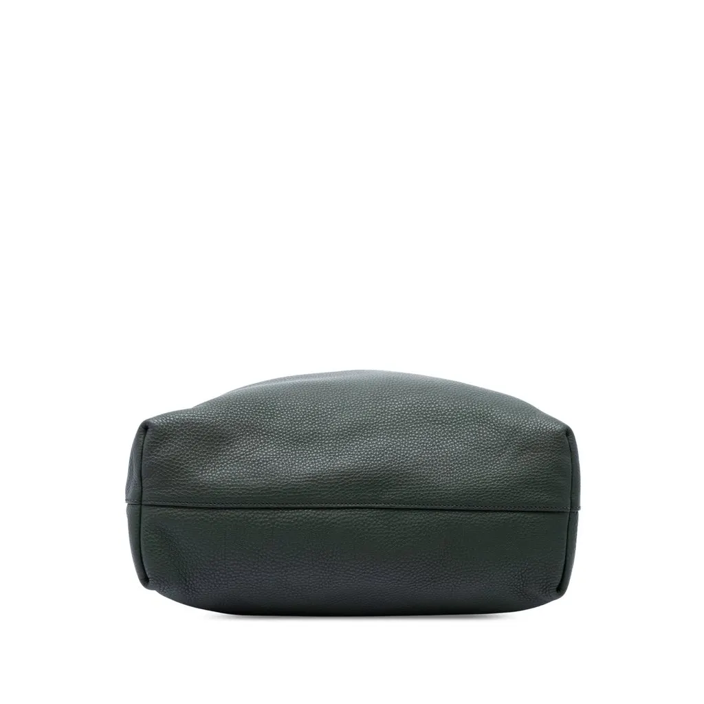 Prada Vitello Daino Open Convertible Tote Green Leather Very good - Inside View
