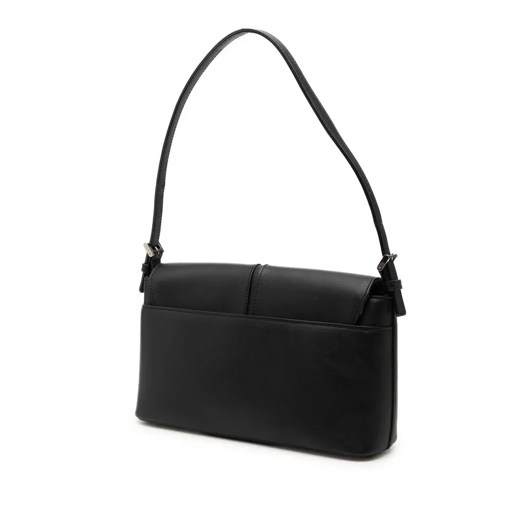 Burberry Leather Shoulder Bag Black Leather Very good - Back View