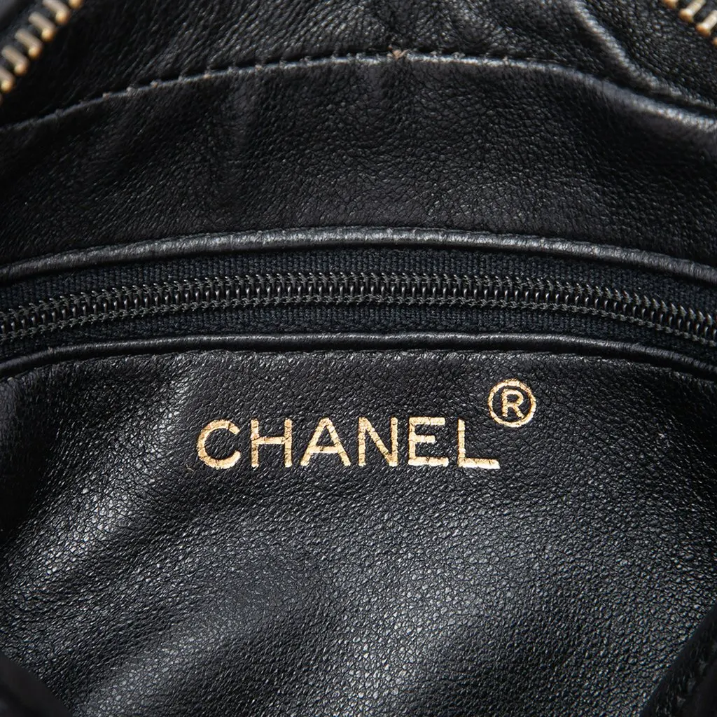 Chanel CC Quilted Lambskin Tassel Camera Bag Black Leather Very good - Box View