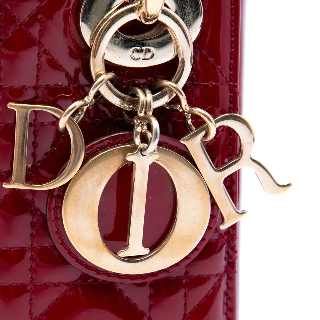 Dior Mini Patent Cannage Lady Dior Red Leather Very good - Box View