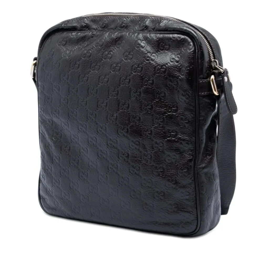 Gucci Guccissima Crossbody Brown Leather Very good - Back View