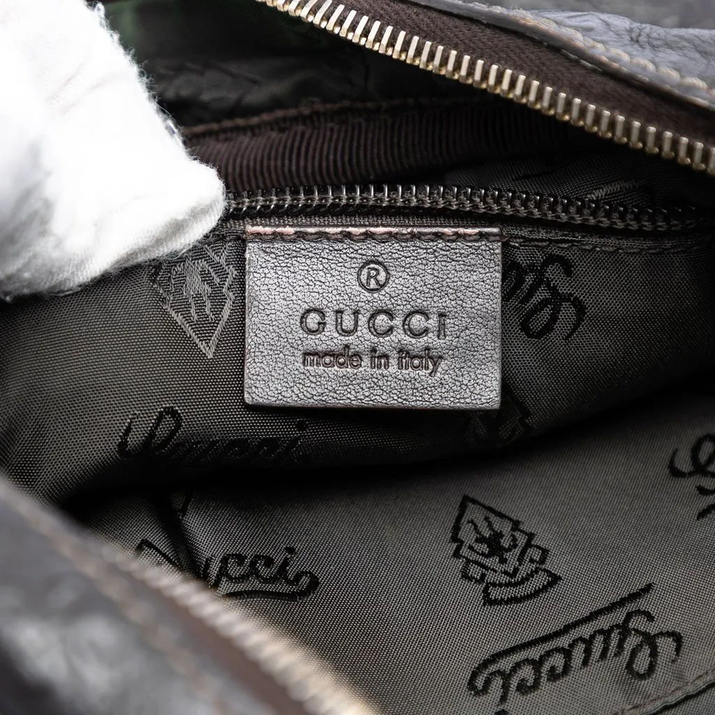 Gucci Guccissima Crossbody Brown Leather Very good - Box View