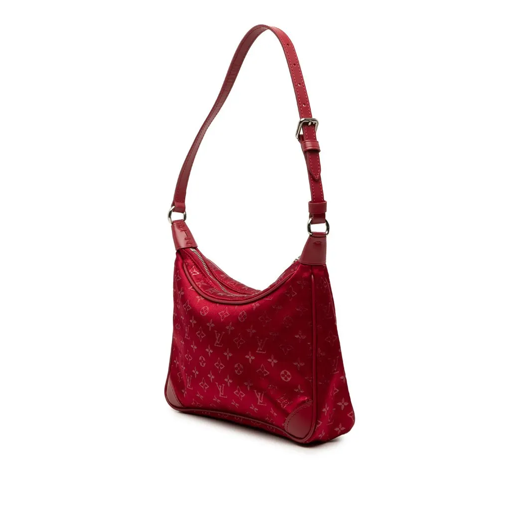 Louis Vuitton Monogram Satin Mini Boulogne Red Very good - Back View